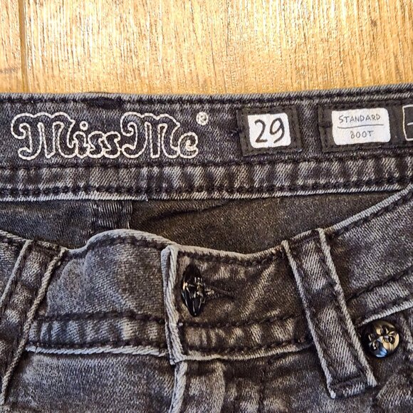 MISS ME Standard Boot Black Jeans - Sz 29 Tall - Picture 5 of 6